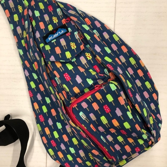 Kavu Sling Organic Rope Backpack Limited Edition Popsicles Pattern EUC - Picture 2 of 14